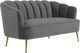 TOV Furniture Daisy Petite Grey Velvet Settee-0