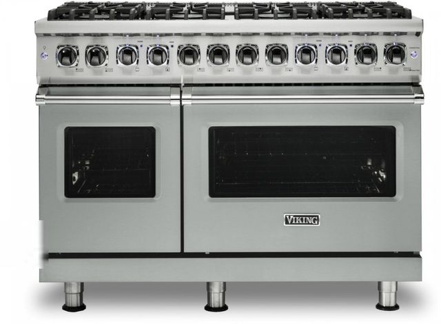 Viking® 5 Series 48" Arctic Grey Pro Style Dual Fuel Liquid Propane Range-0