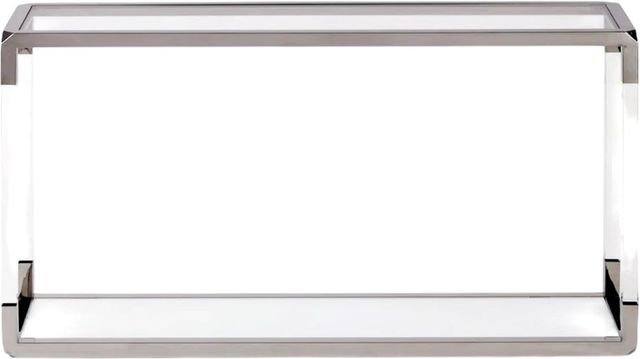 Modus Furniture Jasper Glass Top Console Table with Stainless Steel Base -2