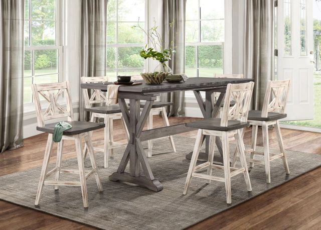 Homelegance® Amsonia Distressed Gray Counter Height Table-1