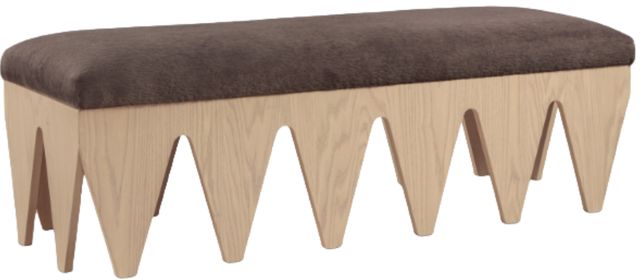 Meridian Furniture Altair Brown/Natural Fabric Upholstered Bench-0