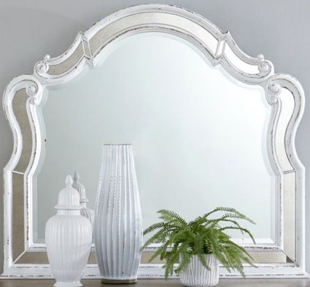Liberty Furniture Magnolia Manor Antique White Dresser and Mirror-2