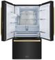 ZLINE Autograph Edition 36 in. 28.89 Cu. Ft. Fingerprint Resistant Black Stainless Steel French Door Refrigerator with Champagne Bronze Modern Handles-3