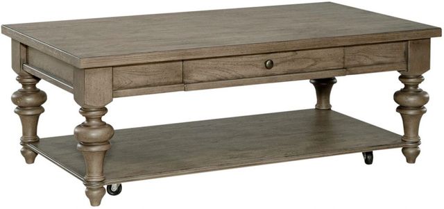 Liberty Furniture Americana Farmhouse Dusty Taupe Rectangular Cocktail Table-0
