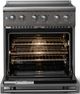 Viking® 5 Series 30" Damascus Gray Pro Style Electric Range with Polished Chrome Trim-1