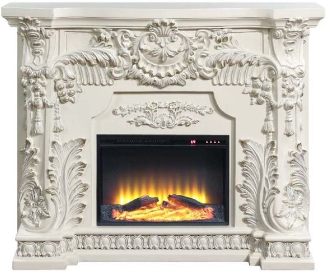 ACME Furniture Adara Antique White Fireplace-3