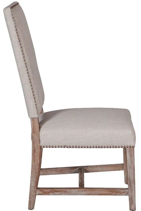 Home Trends & Design Darcy Greige/Natural Dining Side Chair -2