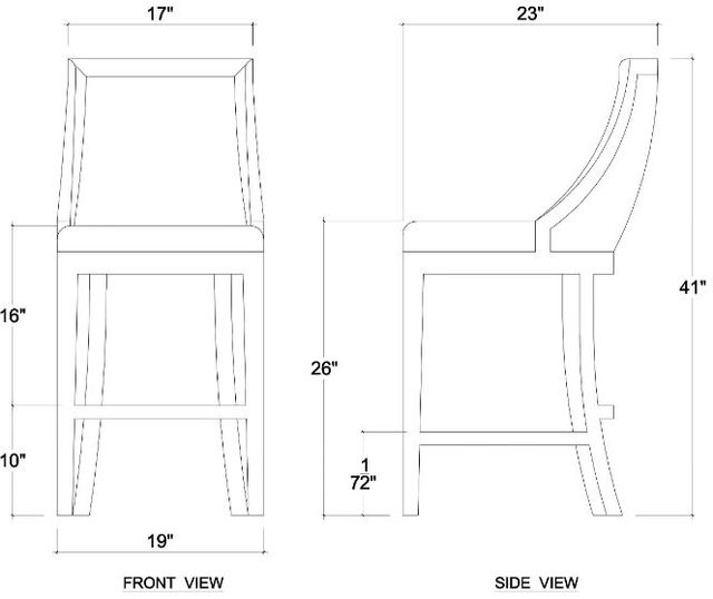 Bramble Customizable Monarch 41" Counter Stool-1