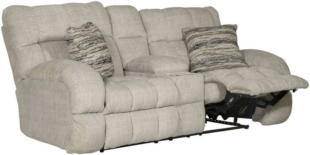 Catnapper® Ashland Buff Lay Flat Manual Reclining Loveseat with Console-4