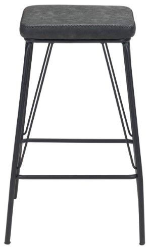 Zuo® Modern Samuel 2-Piece Vintage Black Barstools-1