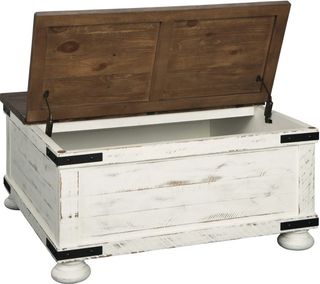 Signature Design by Ashley® Wystfield Brown Storage Coffee Table with Antique White Base