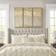 Olliix by Madison Park Taupe Set of 3 Sandy Forest Gel Coat Canvas with Gold Foil Embellishment-2
