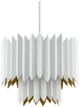 Currey & Company Syrie Painted Contemporary Gold/Sugar White Chandelier-1