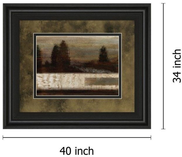 Classy Living Roxi Gray Quiet Forest 34" Wall Art-2