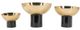 A & B Home Black/Gold 3-Piece Bowl Set-2