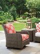 Tommy Bahama® Outdoor Cypress Point Ocean Terrace Driftwood Gray Occasional Swivel Glider Chair-1