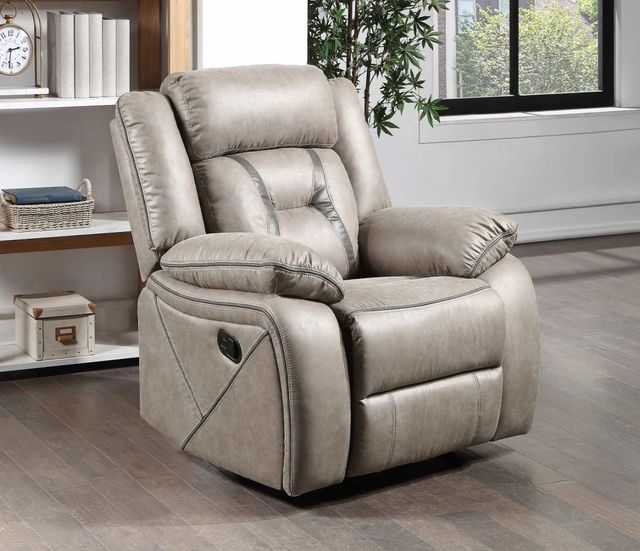 Steve Silver Co. Tyson Gray Manual Glider Recliner-2
