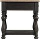 Riverside Furniture Barrington Antique Oak Chairside Table with Matte Black Base-2