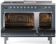 Ilve® Nostalgie II Series 48" Blue Grey Pro Style Dual Fuel Range-1