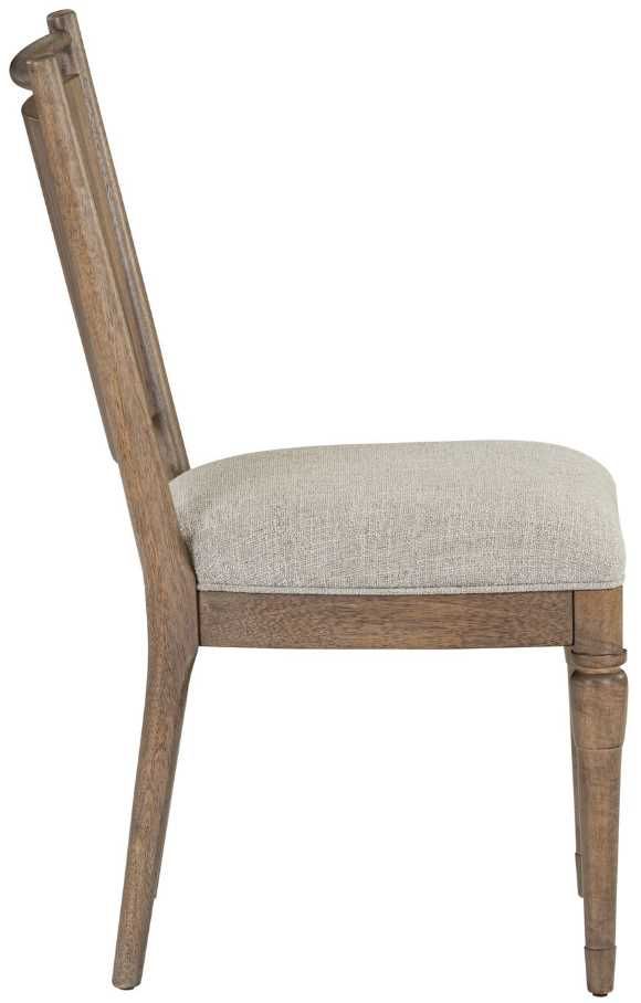 Liberty Furniture Hickory Grove Elliston Oatmeal/Heirloom Brown Panel Back Dining Side Chair-3