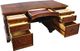 Aspenhome® Hawthorne Carmel Brown 66" Curved Exec Desk-1