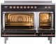 Ilve® Nostalgie II Series 48" Glossy Black Pro Style Induction Range-0