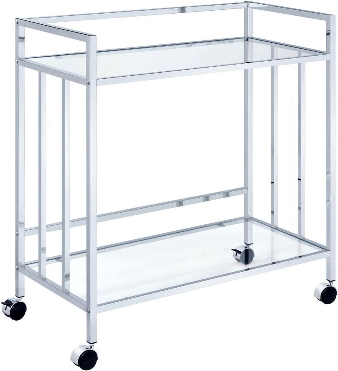 Coaster® Cara Chrome Bar Cart