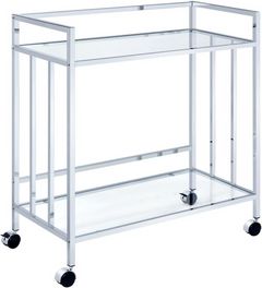 Coaster® Cara Chrome Bar Cart