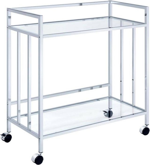 Coaster® Cara Chrome Bar Cart