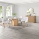 ACME Furniture Qwin White Dining Table with Weathered Gray Oak Base-1