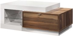 VieBois Natural/Opaque White Center Table