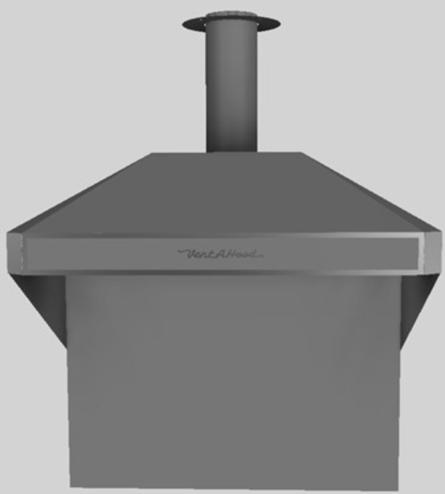Vent-A-Hood® A Series 42" Gunsmoke Retro Style Wall Mounted Range Hood-0