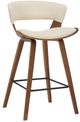 Armen Living Jagger Cream/Walnut Counter Stool-0