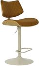 Armen Living Leland 2-Piece Camel/Oak Barstool Set-0