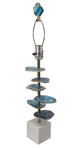 A & B Home Blue/White Agate Table Lamp-3