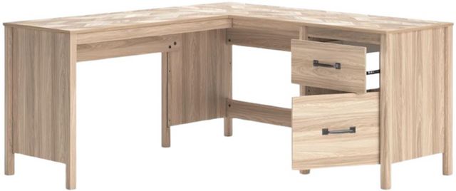 Signature Design by Ashley® Battelle Tan Office Desk with Return-4