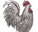 A & B Home Antique Gray Iron Rooster Statue-1