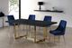 Meridian Furniture Karina Navy/Gold Velvet Dining Chair-4