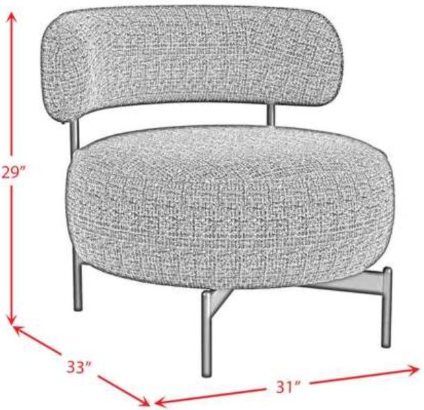 Elements International Antonia Black Swivel Chair-2