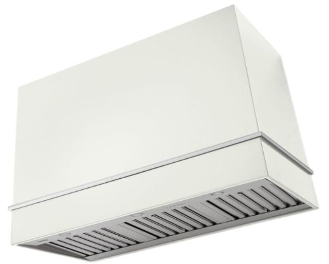 AGA Loge 48" White Wall Mounted Range Hood with Polished Brass Trim-0