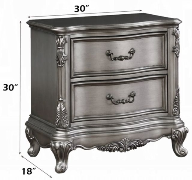 ACME Furniture Ariadne Antique Platinum Nightstand-2