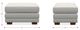 La-Z-Boy® Mackenzie Greystone Leather Ottoman-2