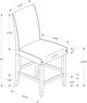 Monarch Specialties Inc. 2 Piece Brown Dining Chair-5