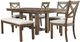 Signature Design by Ashley® Moriville 6-Piece Grayish Brown Dining Set-0