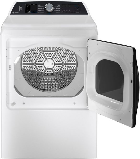 GE Profile™ 7.3 Cu. Ft. White Front Load Electric Dryer-2