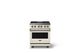 Viking® 5 Series 30" Pure White Pro Style Dual Fuel (LP) Range with Brushed Brass Trim-0