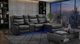 Global Furniture USA U1818 2-Piece Blanche Charcoal Manual Reclining Sectional with Chaise-1