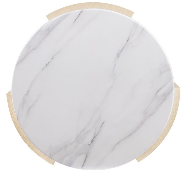 Hooker® Furniture Westwood White Side Table with Polished Limestone Base-4