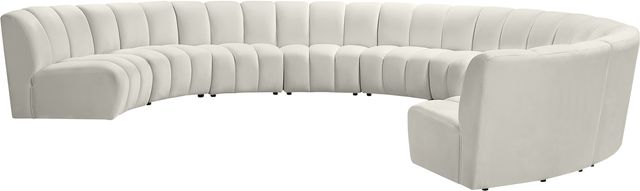Meridian Furniture Infinity 9-Piece Cream Velvet Modular Sectional-1