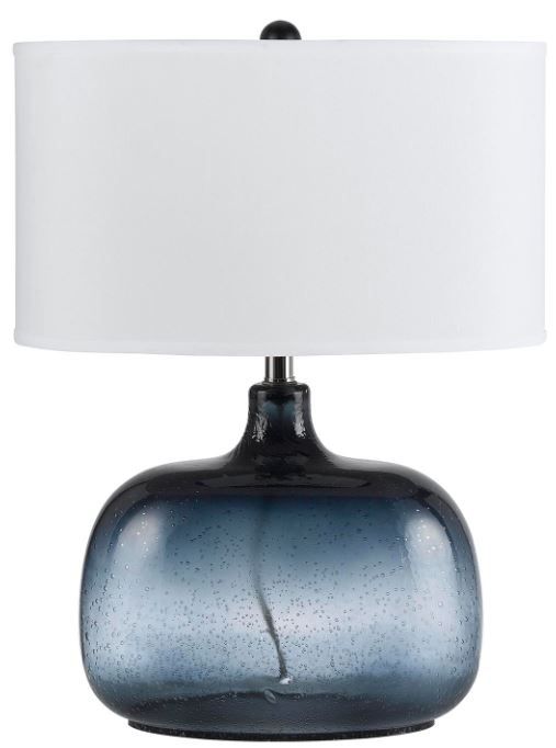 Cal® Lighting & Accessories Christi Ocean Blue/White Table Lamp-0